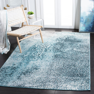Trent Austin Design® Mclawhorn Abstract Teal Area Rug & Reviews | Wayfair
