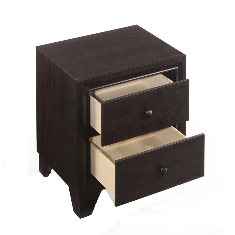 Table de chevet Finish 2 - Rangement fonctionnel pour chambre à coucher avec console transitionnelle stable pour les besoins