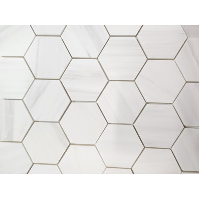 Bianco Dolomite 4 "Hexagon Mat