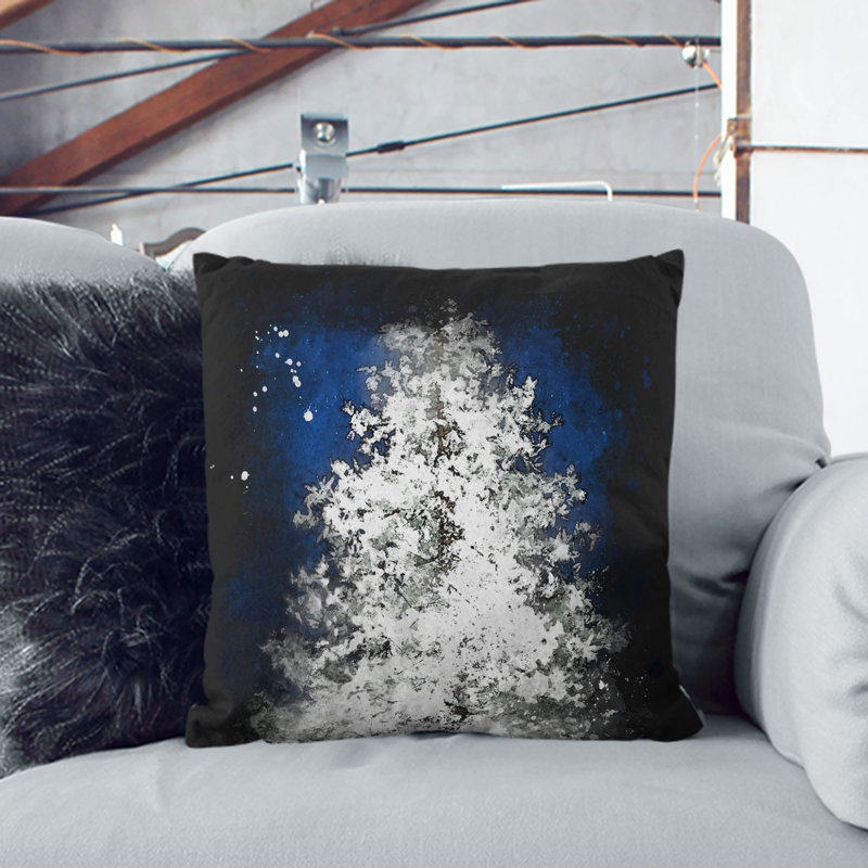 Tree at Winter Cushion with Filling, 40cm H x 40cm W x 15cm D
