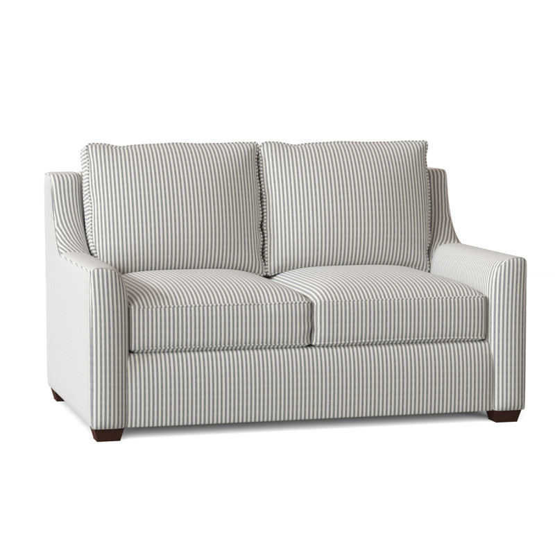 Gemi Upholstered 56.5'' Sofa, Cruise Gray Striped