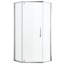 Enceinte de douche en verre trempé de 72-1 / 8 po x 72 po avec demi-douche-126358349
