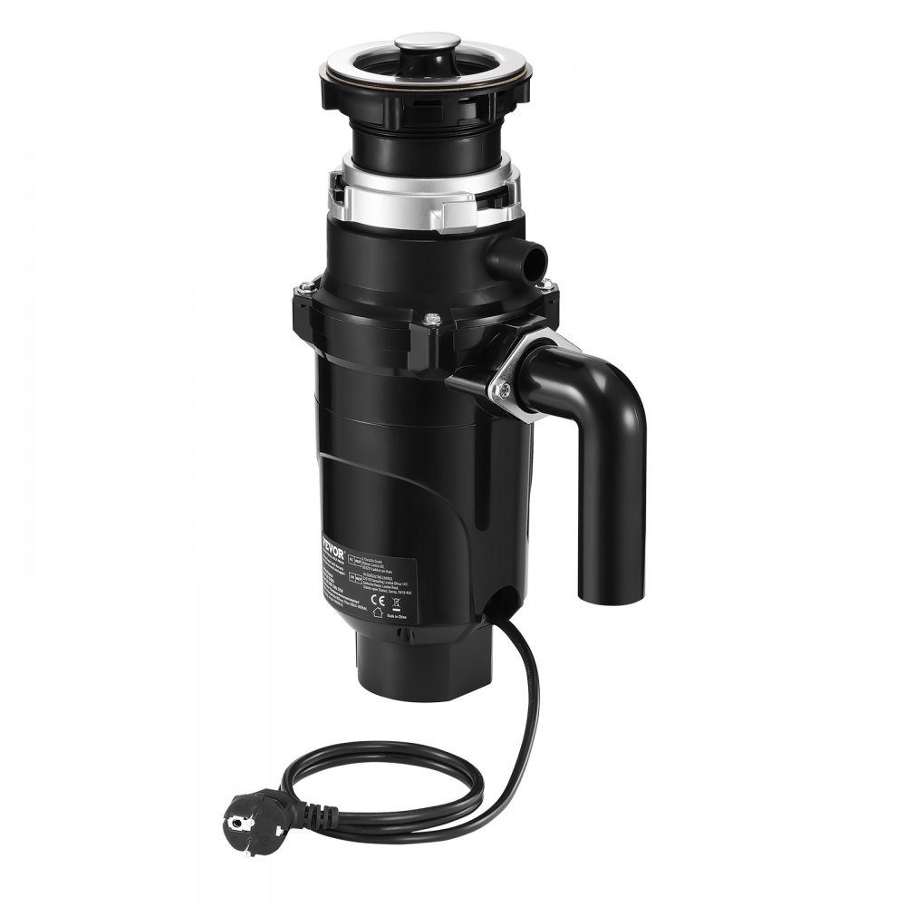 VEVOR Garbage Disposal 1/2 HP Continuous Food Waste Disposer 3450RPM EZ ...