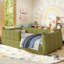 Lit simple tapissier en tissu molletonné Montessori-129585978-129585982