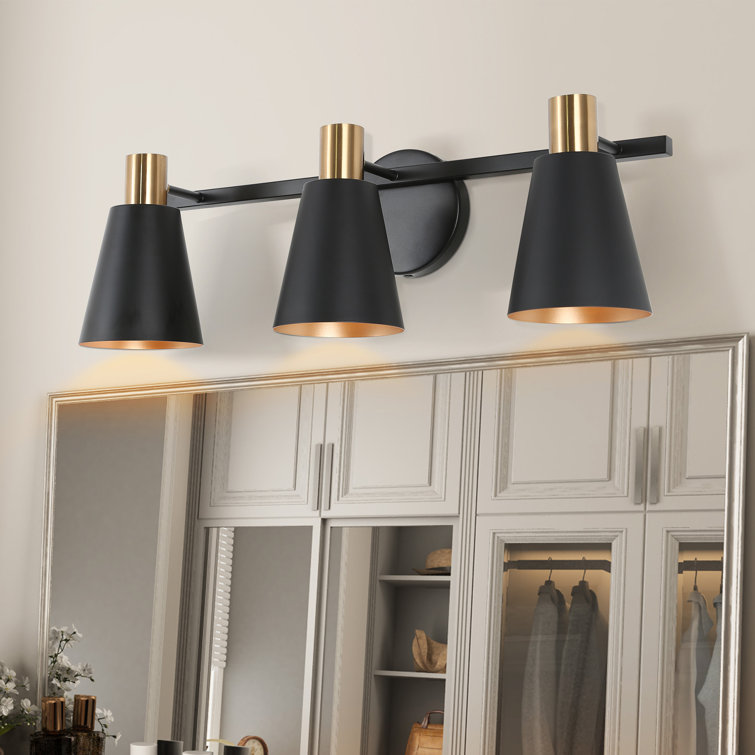 Farmerville 3 - Light Dimmable Brass Vanity Light