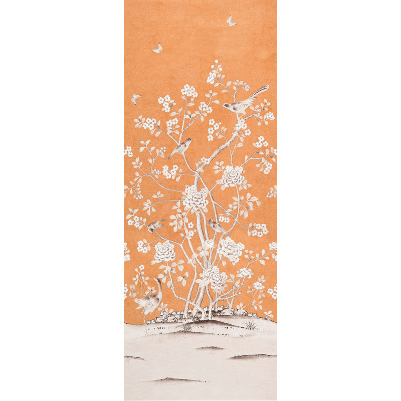 Schumacher x Mary McDonald Chinois Palais Panel, Tangerine