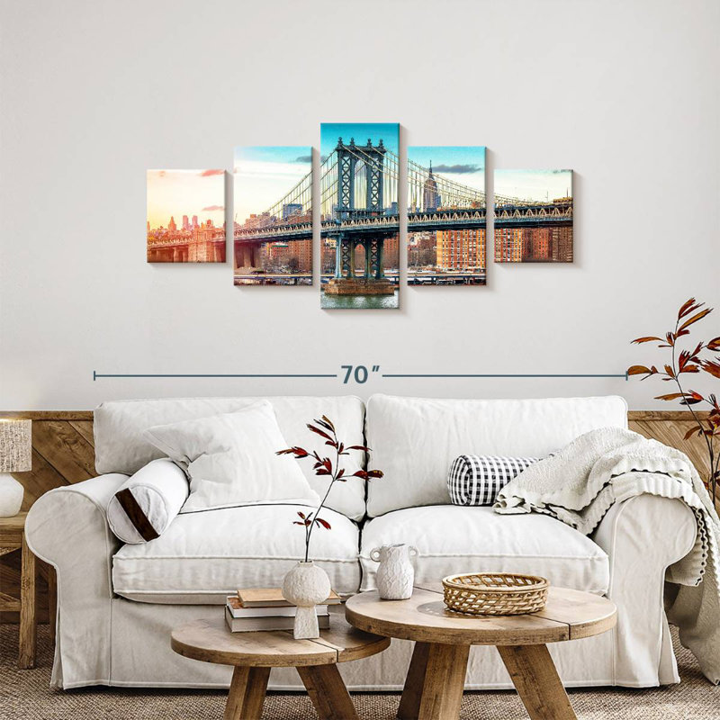 Couleur du pont de Manhattan, H 24 po x l 55 po