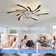 Eufelia 31" 7 - Blade Modern Indoor Dimmable LED Ceiling Fan with Light, Can Remote or APP