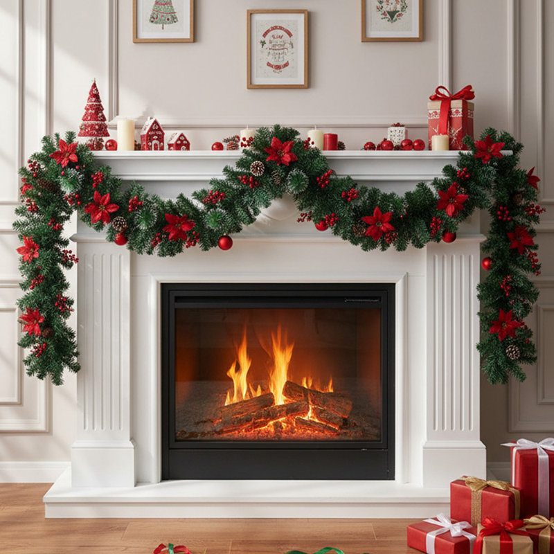 270cm Lighted Faux Garland with Lights