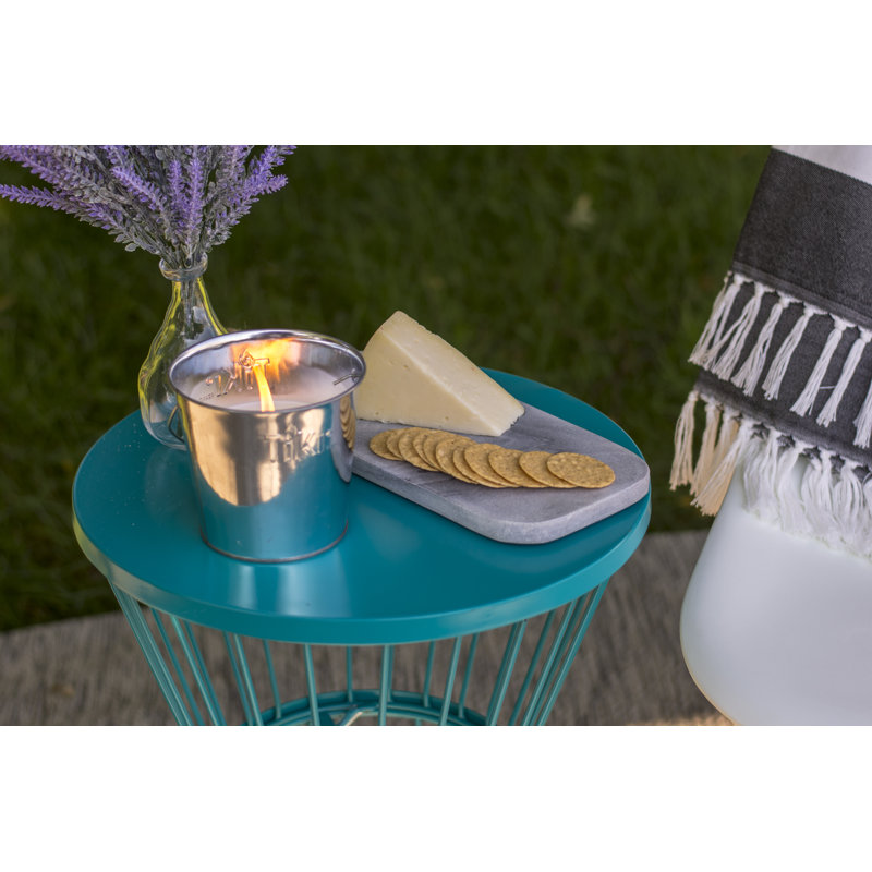 TIKI® Brand BiteFighter™ 17 Ounce Citronella Wax Candle Metal Bucket Silver