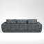 Canapé modulaire en forme de L à compression de 101 pièces 2 pièces 101 po, sans assemblage requis (main droite, gris foncé)-1942477774