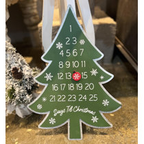 Calendrier de l’Avent compte à rebours de Noël avec nombre de blocs de  bois, Compte à rebours jusqu’à Noël, Calendrier de bureau