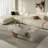 Eco-friendly Wood and Marble Coffee Table Set