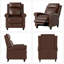 Fauteuil inclinable par pression en cuir véritable de 33,5 po de largeur, classique et respirant-2042758120