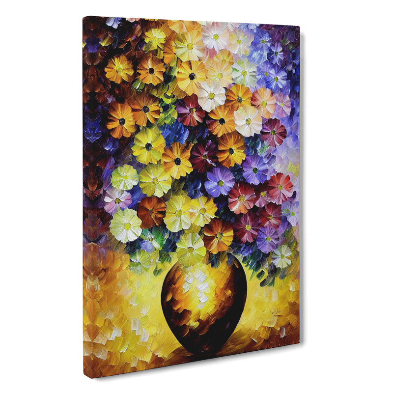 XV1022-4902X Vase Of Flowers No.3 - Print, No Matte, Wrapped Canvas, 50cm H x 35cm W