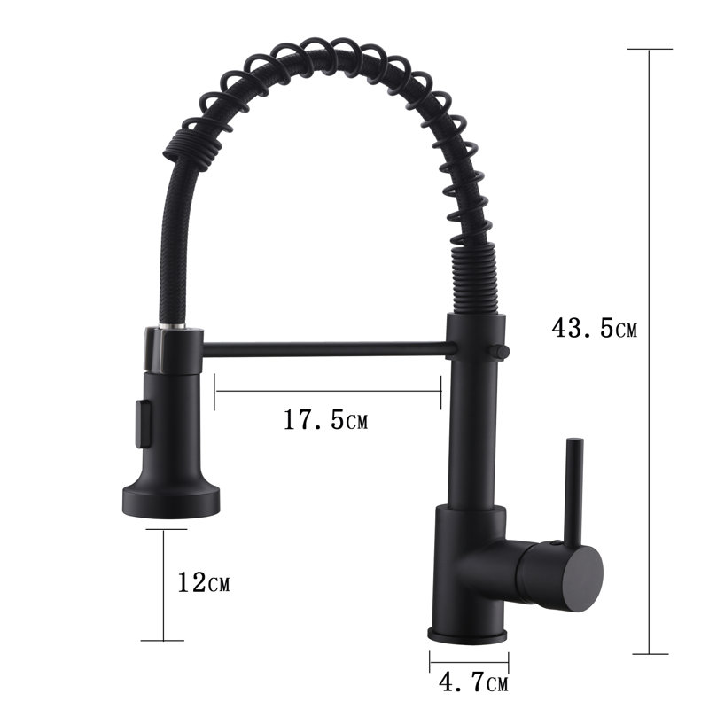 GAWEZA Pull Down Kitchen Faucet, Black
