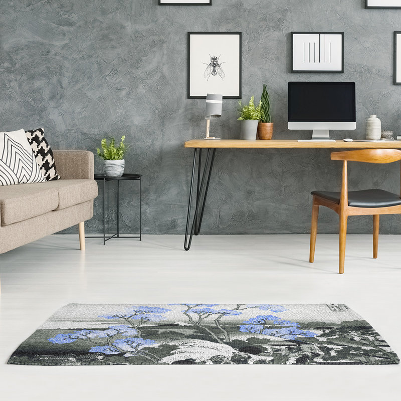 Chenille Floral Indoor Rug, Rectangle 2' x 3'
