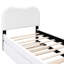 Lit plateforme simple tapissier blanc avec construction et couchette - Rembourrage en molleton doux-460351261-460351262