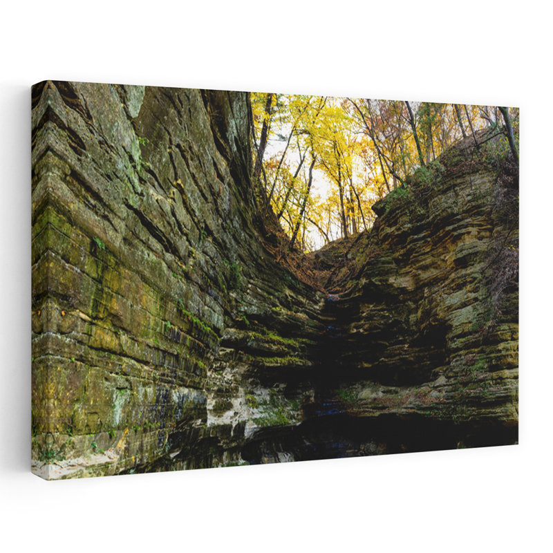 St. Louis Canyon Starved Rock State Park Ottawa Illinois USA by Tim Mulholland - Wrapped Canvas Print