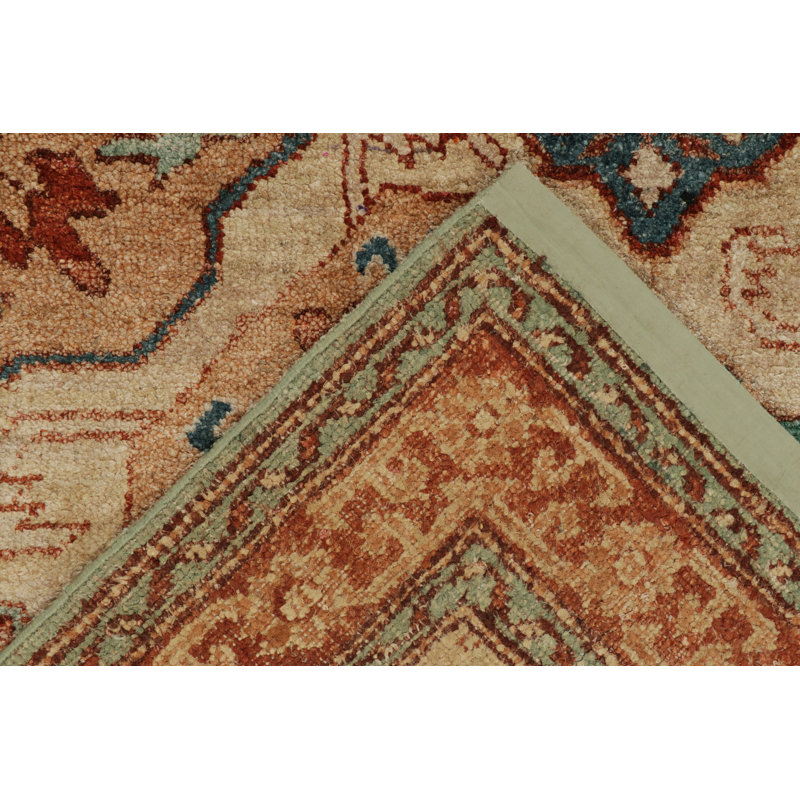 Distressed Homage Hand Knotted Silk Geometric Area Rug, Rectangle 8' x 10'
