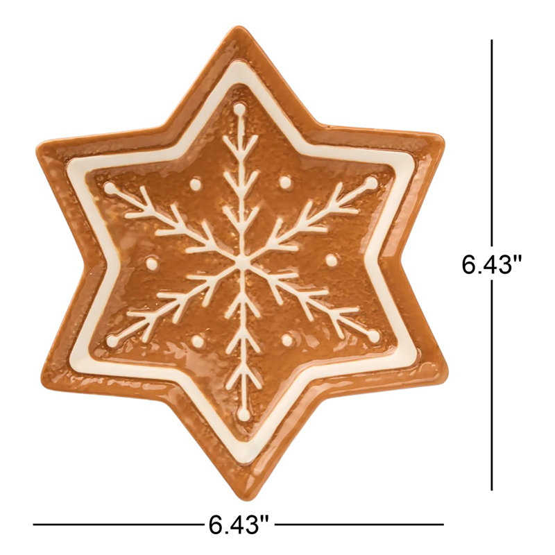 Assiette d'amuse-gueules Star Gingerbread