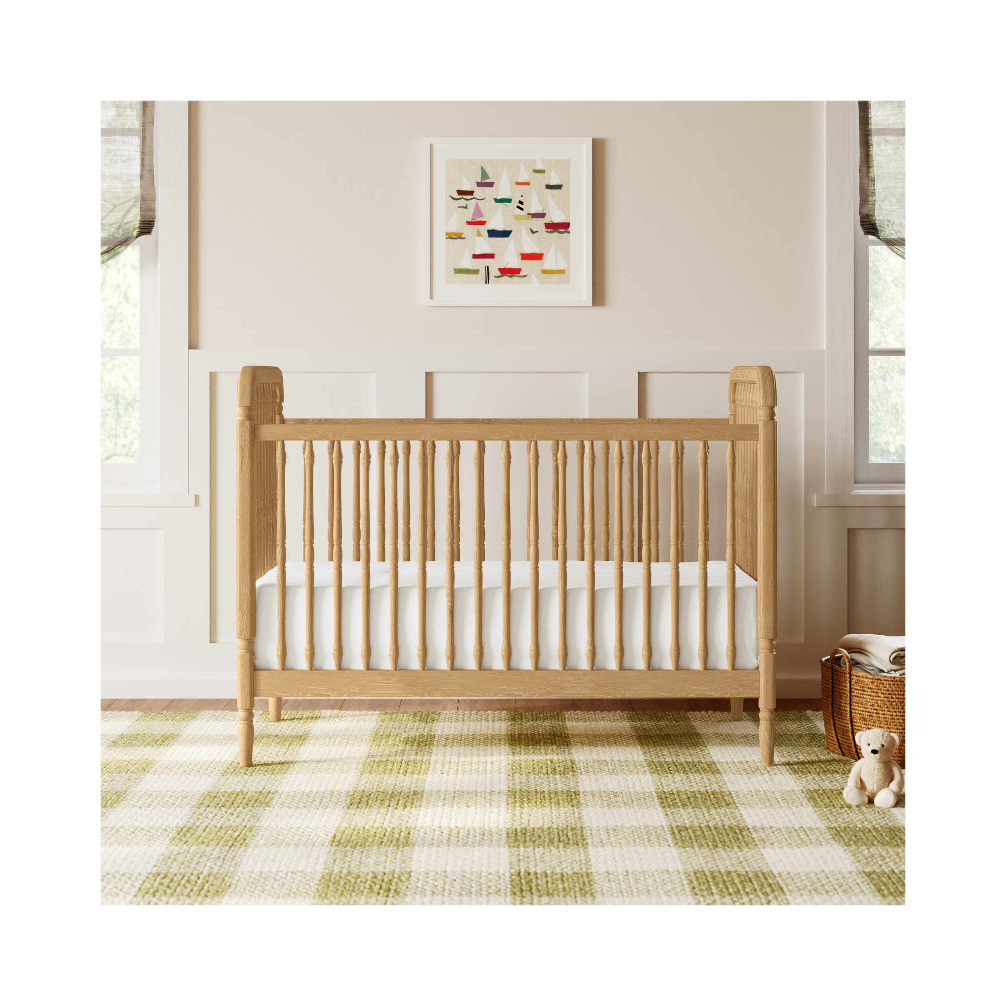 Liberty 3-in-1 Convertible Crib, Honey
