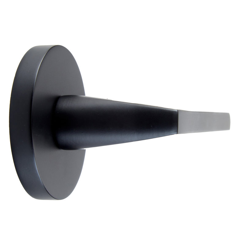 Bravura 839-6 Delray Passage Lever on Round Contemporary Rose in Matte Black