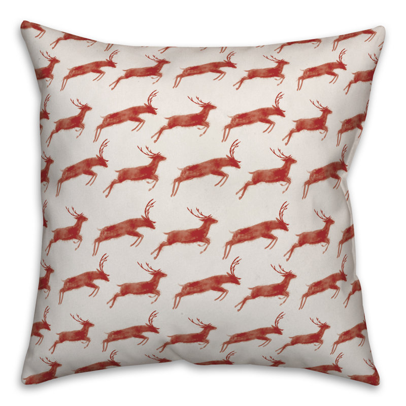  Coussin Deer, 16 po x 1 po, Housse de coussin seulement - Insert