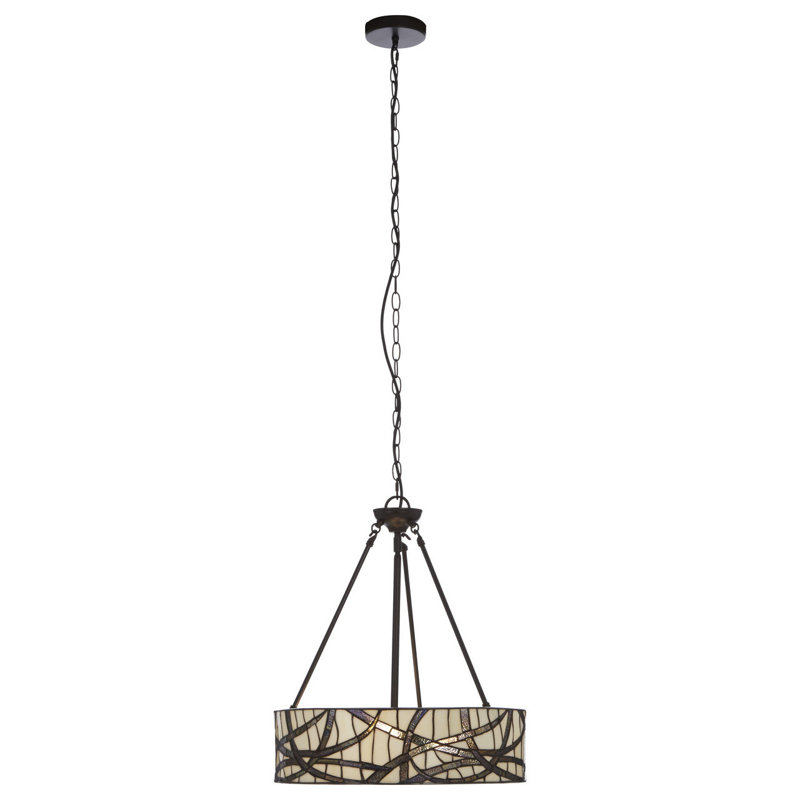 Mundelein 3 - Light Grey Drum Pendant