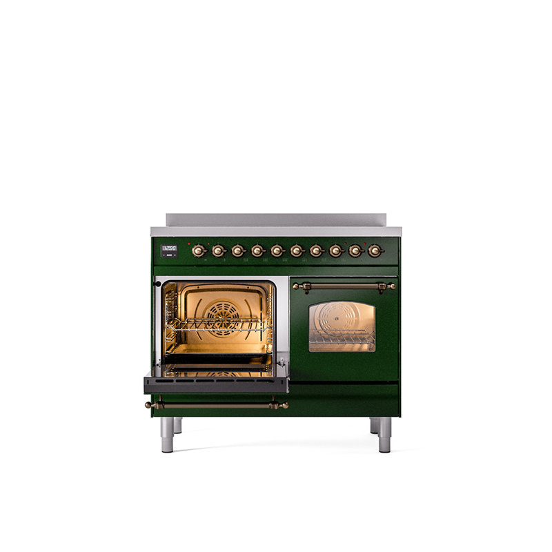 ILVE Nostalgie II 40 in Induction Range, Emerald Green/Bronze