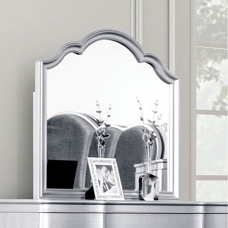 Miroir de commode Praitte, Argent argent
