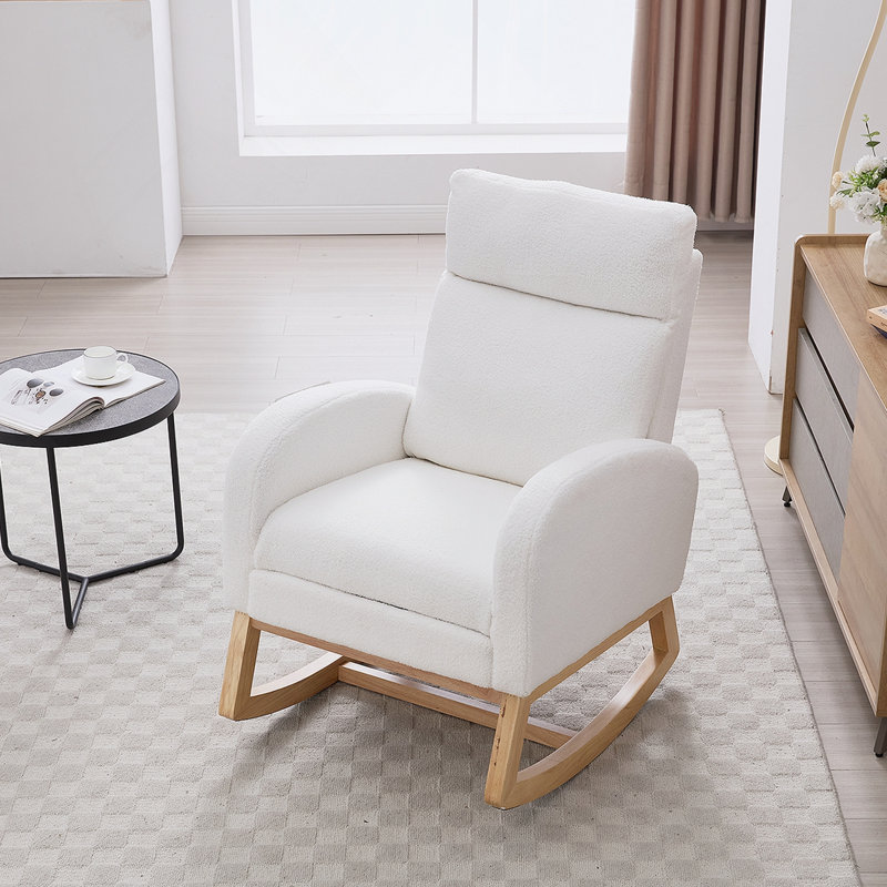Chaise berçante Teddy, Blanc