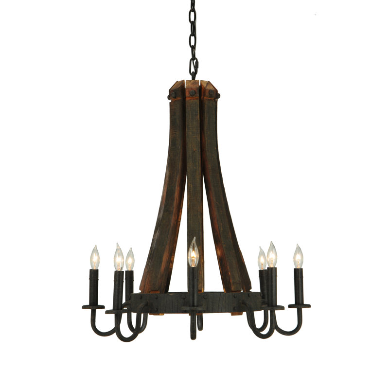 Greenbriar Oak 8 - Light Chandelier