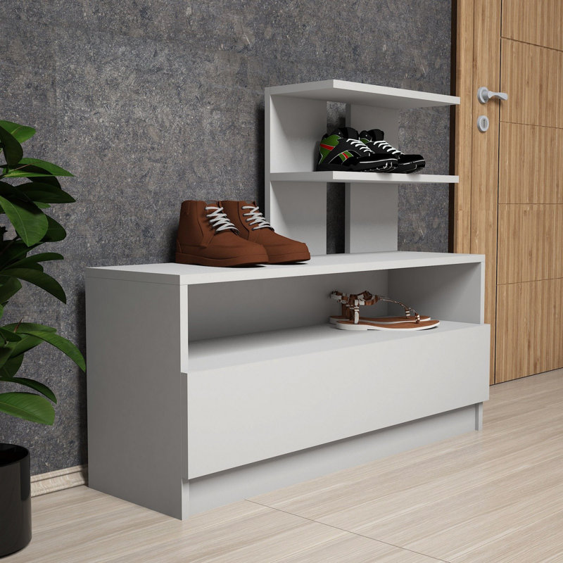 20 Pair Shoe Rack, White