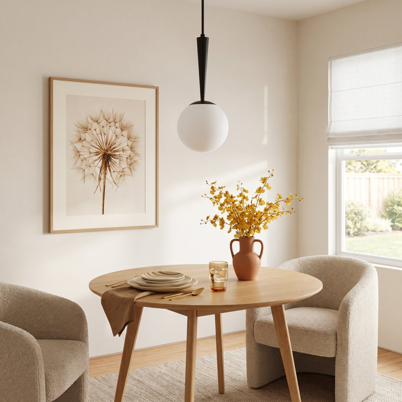 Cheri 1 - Light Sphere Pendant, Black