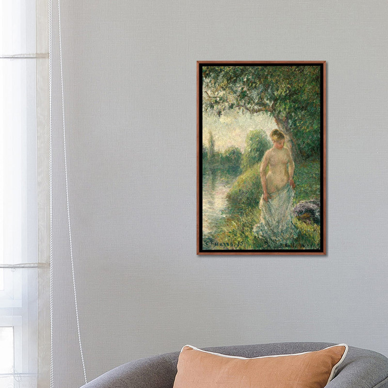 The Bather - reproduction d'art mural - toile encadrée, Brown, H 26 po x l 18 po, Impression encadrée sans passe-partout