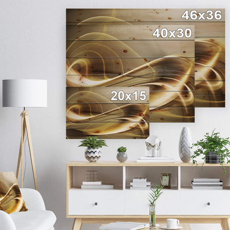 Corwin Abstract Elegant Modern Sofa - impression d'art graphique, H 36 po x l 46 po x P 1,5 po, Bois