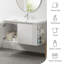 Meuble-lavabo mural de 91 cm (36 po) avec lavabo en céramique et armoire en MDF