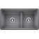 Precis SILGRANIT 33" 60/40 Reversible Double Bowl Undermount Kitchen Sink with Low Divide