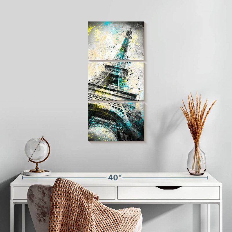 Eiffel Tower Splash, 27" H x 12" W