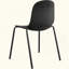 Ensemble de 4 chaises de salle à manger empilables modernes en plastique avec pieds en métal pour l'intérieur ou l'extérieur