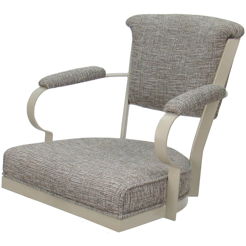 Tissu brun clair sur fond beige Jetty June - siège de 24 po, Beige