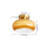 Glass Semi Flush Mount Yellow-126026814