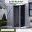 3 ft. W x 2 ft. D Outdoor Metal Lean To Shed with Sloping Roof, Lockable Door-1663862113