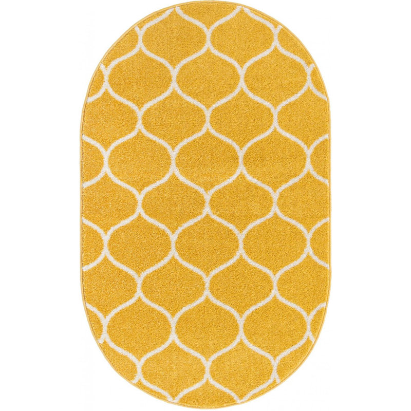 Tyann Geometric Indoor Rug, Oval 3' x 5'