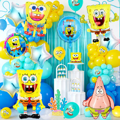 SpongeBob Balloon Party Decorations, ensemble de 72 ballons de décoration d'anniversaire SpongeBob