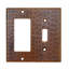 Copper Combination Switchplate, 1 Hole Single Toggle Switch and Ground Fault/Rocker GFI Cover