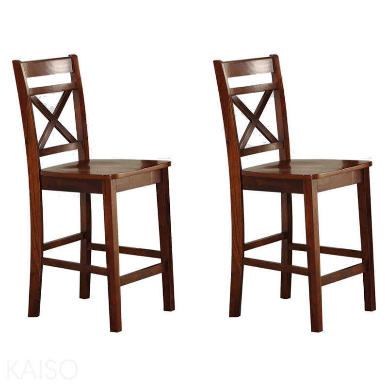 Chaises à hauteur de comptoir en cerisier (ensemble de 2)