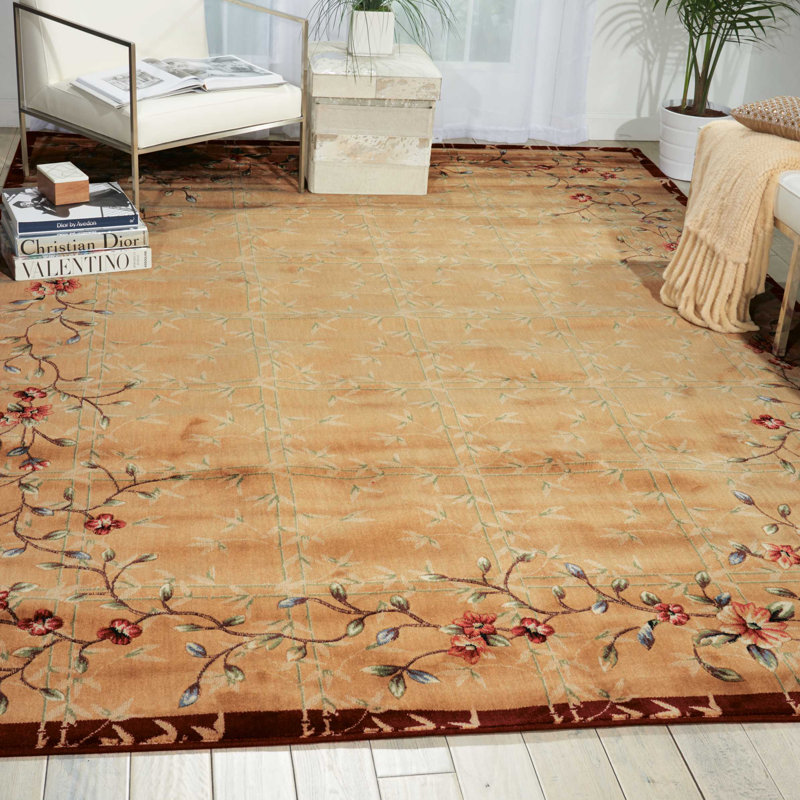 Tibbett Floral Indoor Rug, Rectangle 9'6" x 13'