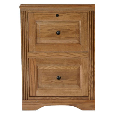 2 - Drawer Solid Wood File Cabinet